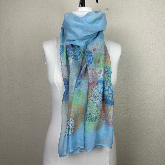 Women’s Scarf Floral Sheer Sanhe Lightweight Fashion Accessories - Picture 4 of 7
